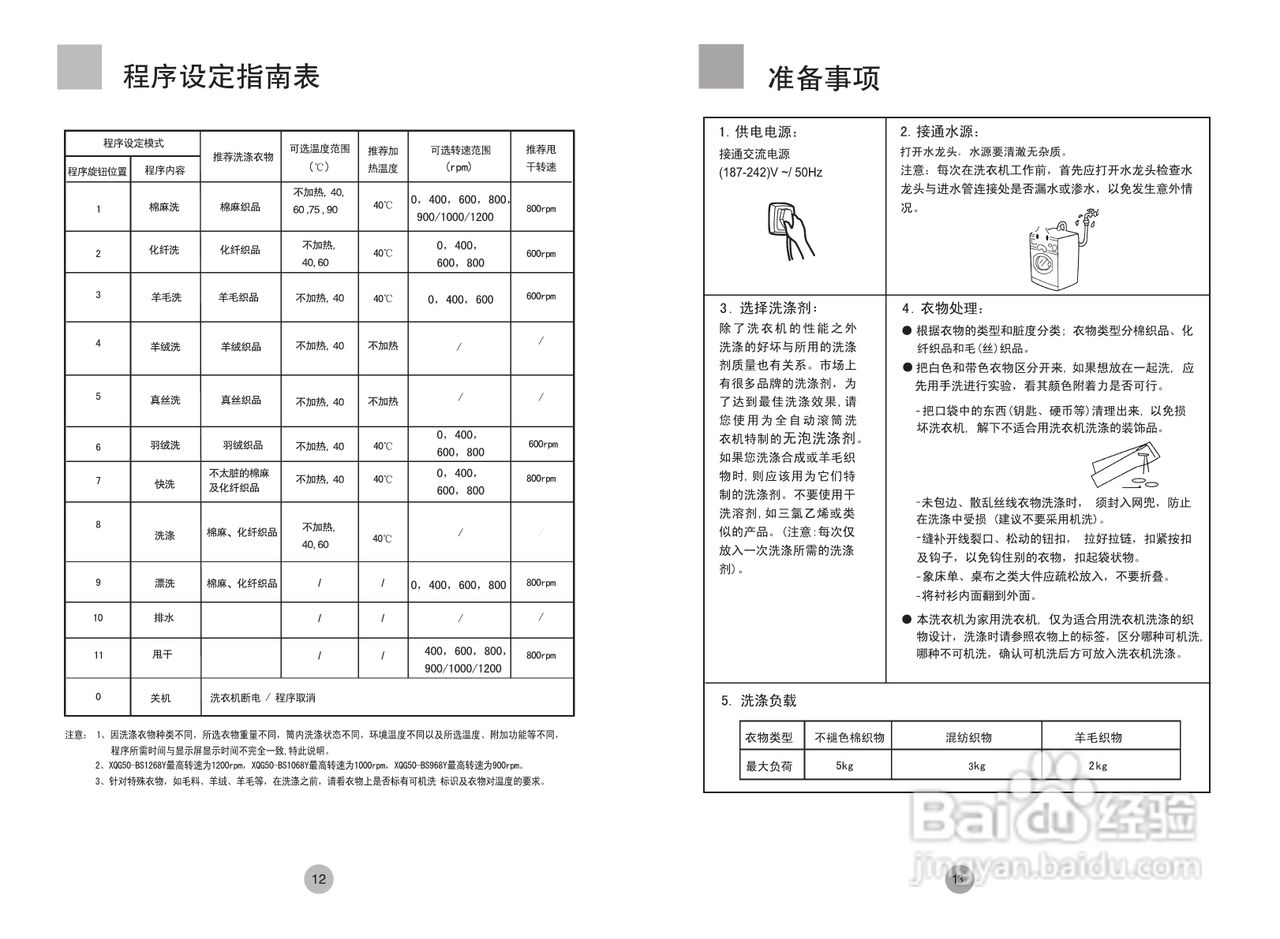 海尔xqg50-bs1068y洗衣机?说明书谁有