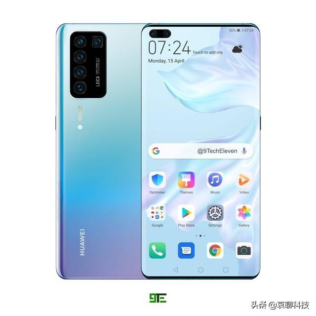 如何看待华为p40渲染图:前置双摄,后摄五摄,类似荣耀v30摄像头模组?