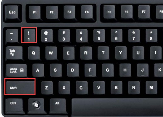 电脑键盘上面哪个键可以输入感叹号