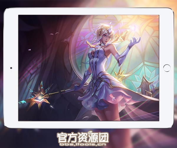 求大元素使拉克丝皮肤原画电脑壁纸!网上的都不够清晰!