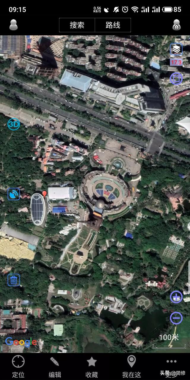 深圳的世界之窗 北京故宫,我的家乡灵璧县下的一个小村庄,卫星地图