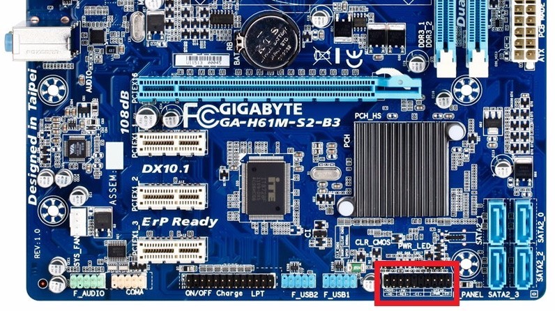 技嘉gah61ms2b3主板电源指示灯跳线肿么插