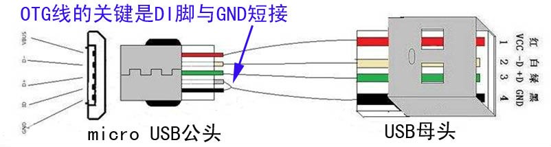 自制otg三用数据线