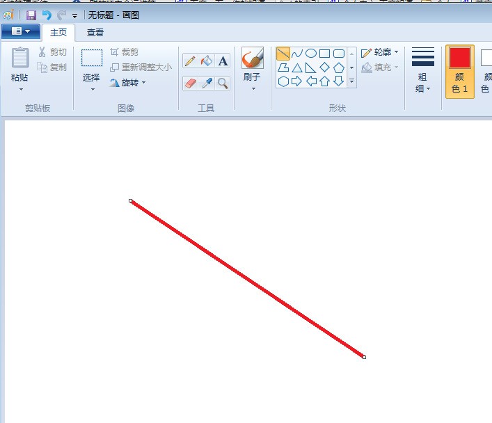 笔记本自带的画图软件怎么样能把斜线画直怎么样输入汉字呢