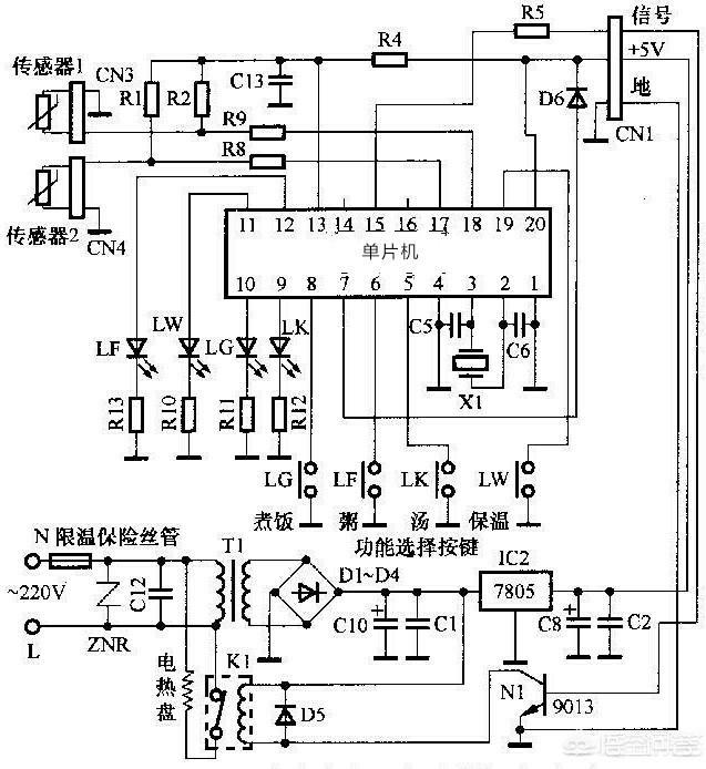 智能电饭锅不加热指示灯不亮是什么原因怎么修