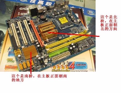 主板上南桥北桥的位置