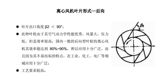 前倾式离心风机和后倾式离心风机有什么不同