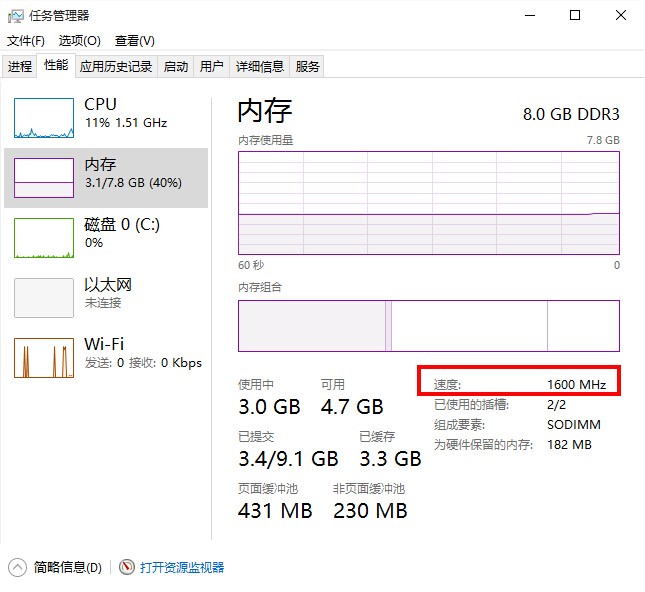 怎样察看内存实时的工作频率?