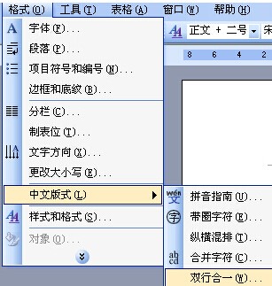 word里怎样设置文字占两行