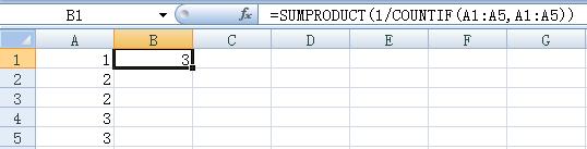 EXCEL 肿么用函数公式计数(去除重复项)