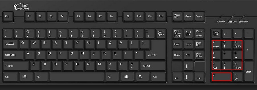 NUMPAD0到NUMPAD9在键盘上是哪几个键知道的告下