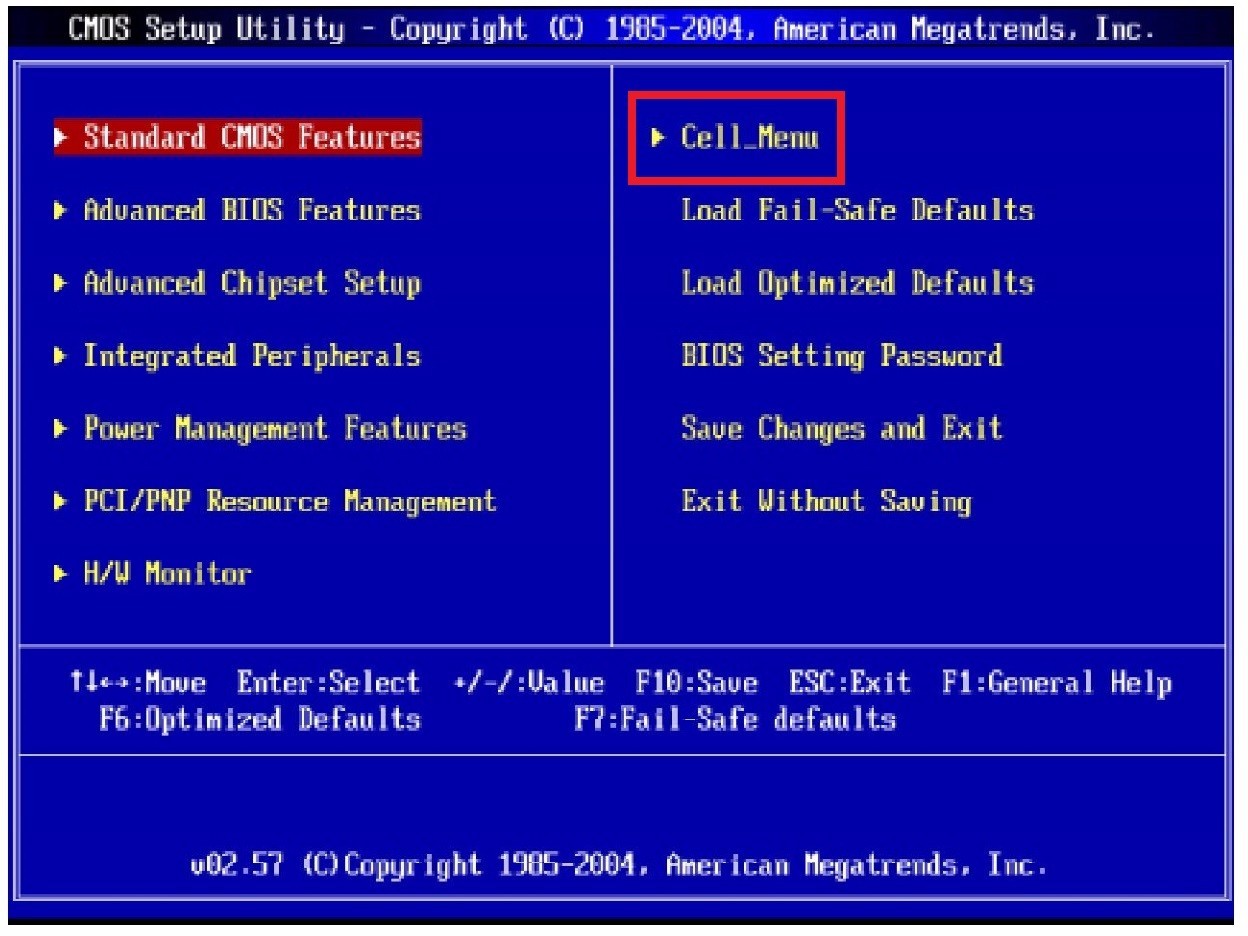 微星老主板advaed里没有cpu configuration