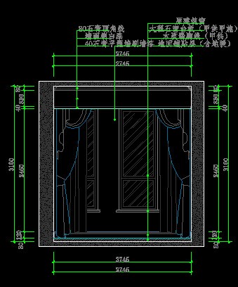 立面图cad窗户肿么画