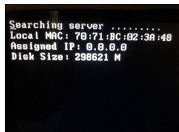 电脑开机出现searching server,F2/F3 forced waiting 怎么处理?