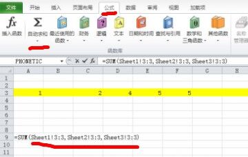 怎么将excel同一个工作薄中不同工作表里同一列的数据求和?