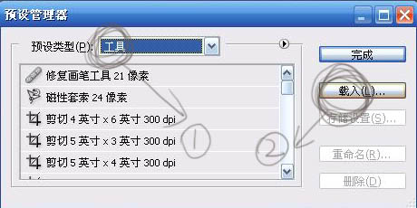 PS中怎么将TPL的工具转化成ABR的笔刷呢？
