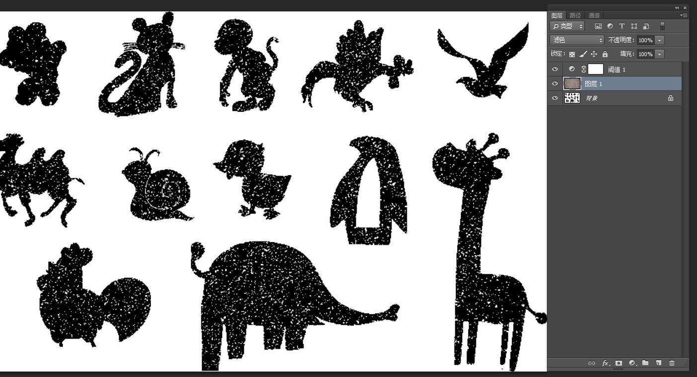 PS肿么让字融入背景