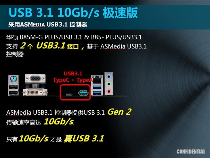 华硕b85m-g plus usb3.0接口是哪个