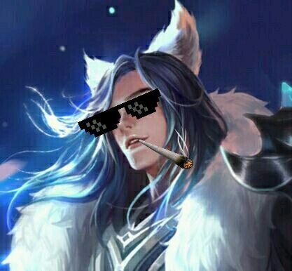 王者荣耀李白千年之狐带墨镜叼烟图片