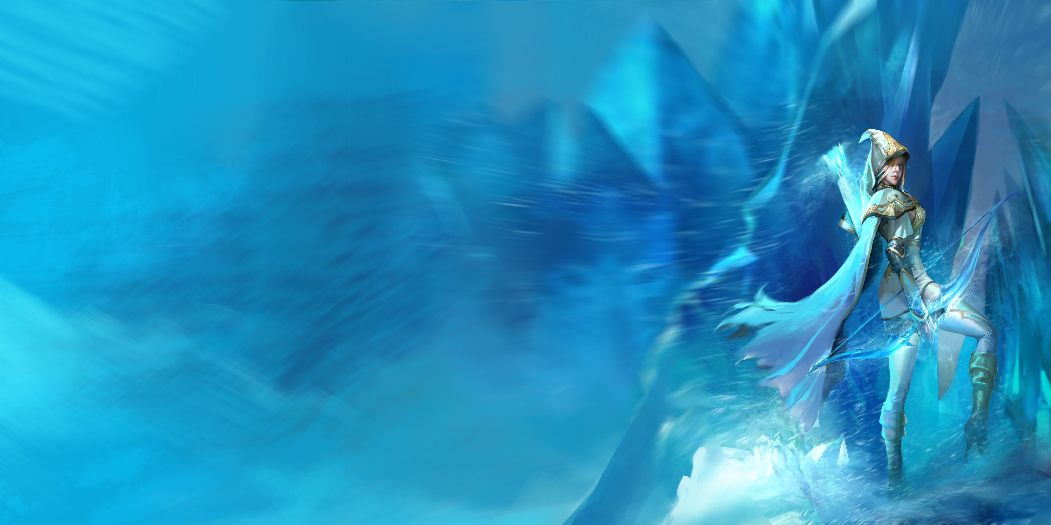 谁有英雄联盟寒冰射手,极地女神皮肤高清原画