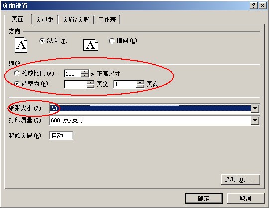 excel里肿么将A4内容打印在页面A3上？
