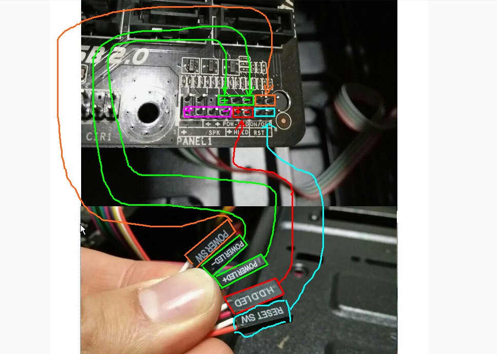 映泰Hi-Fi A58S2主板接线不知道肿么接