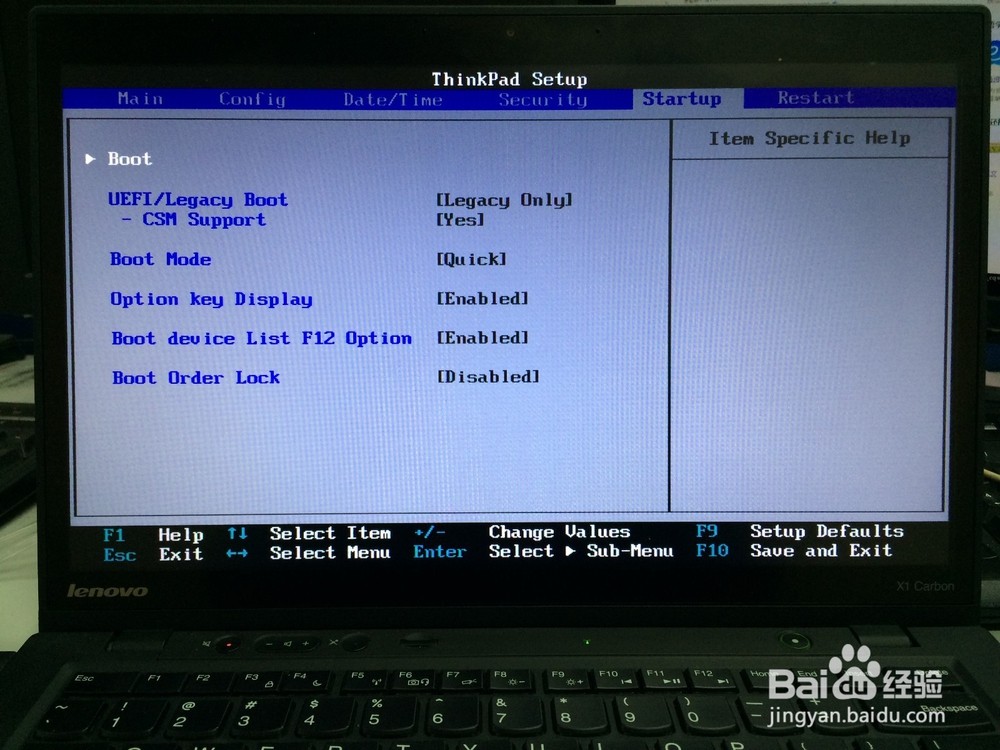 联想笔记本x1启动项设置及硬盘重新MBR分区