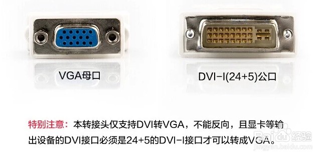 DVI接口显卡怎么转VGA接显示器