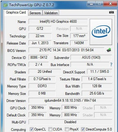 GT 750M,+Intel HD 4600 和HD4400有什么不同呀 是不是一样啊