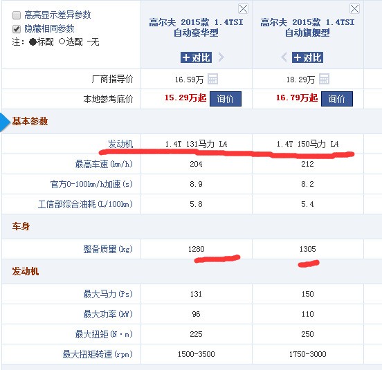 高尔夫7自动豪华型和旗舰型的不同