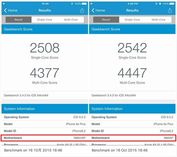 苹果6sp芯片再哪查询