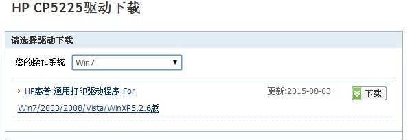hp 5225打印机在win7系统下的驱动程序