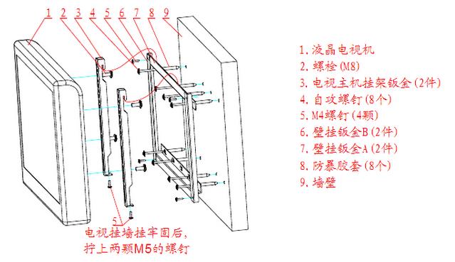 挂在墙上电视肿么卸下来