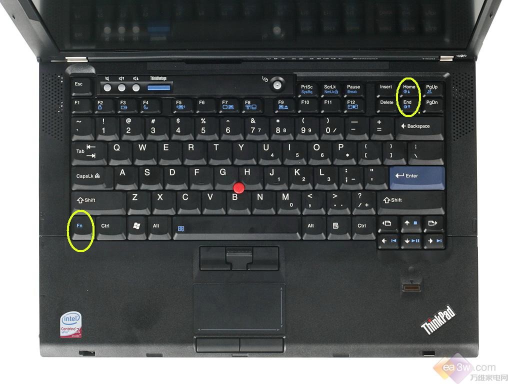 联想t400笔记本亮度肿么调