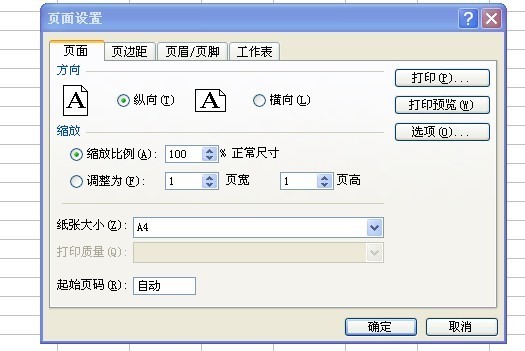 我用EXCEL做的预算原来设置是A3的,我想把它打印成A4的怎么处理啊?