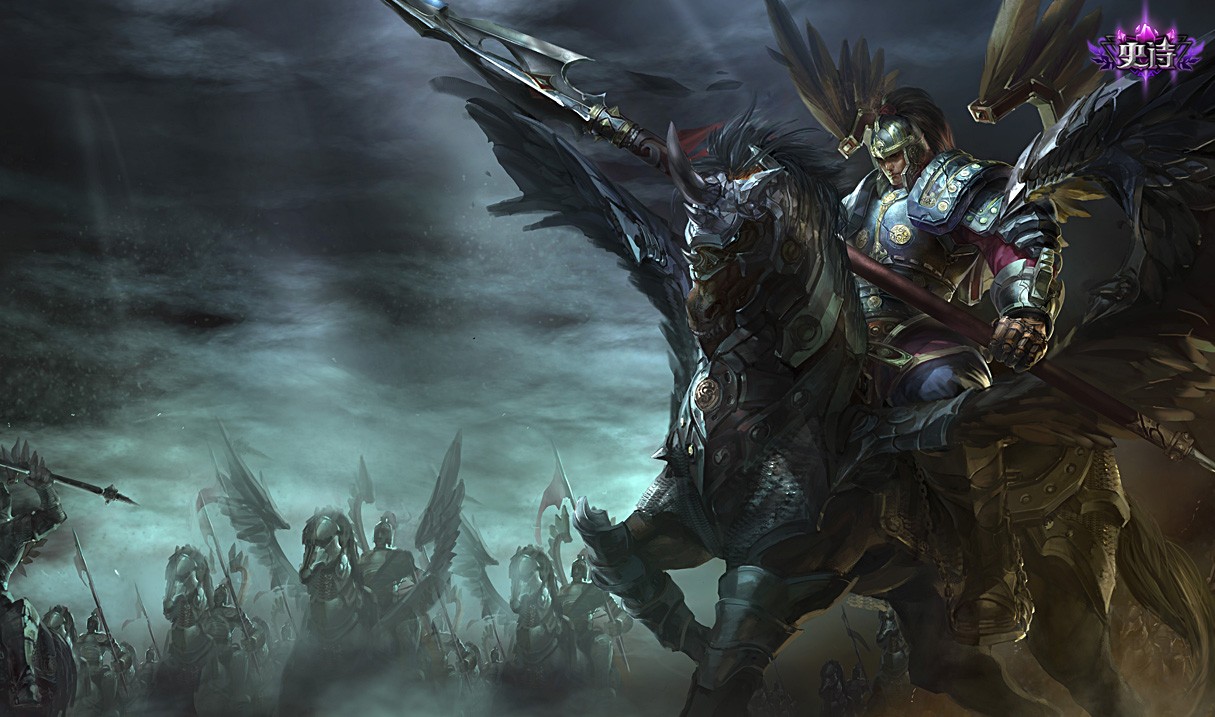 谁有英雄联盟赵信的翼骑统领皮肤的壁纸?