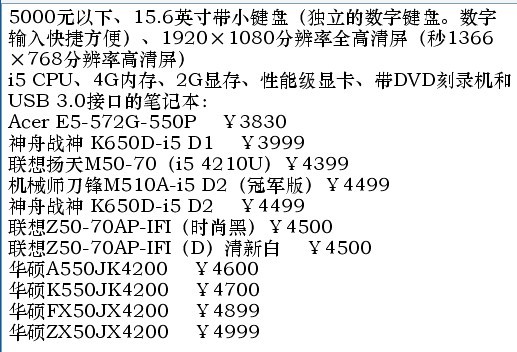 有关电脑性能介绍？