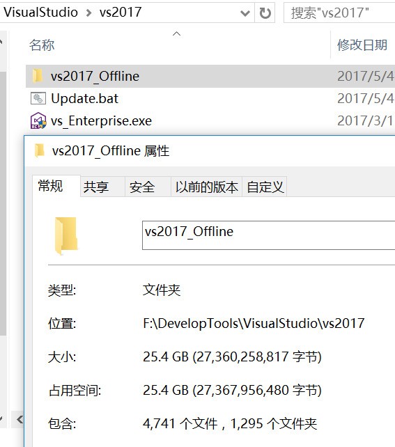 VS2017 15.2 离线安装包到底有多大