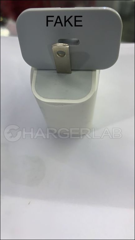 高仿苹果18W USB PD充电器应该怎么辨别?
