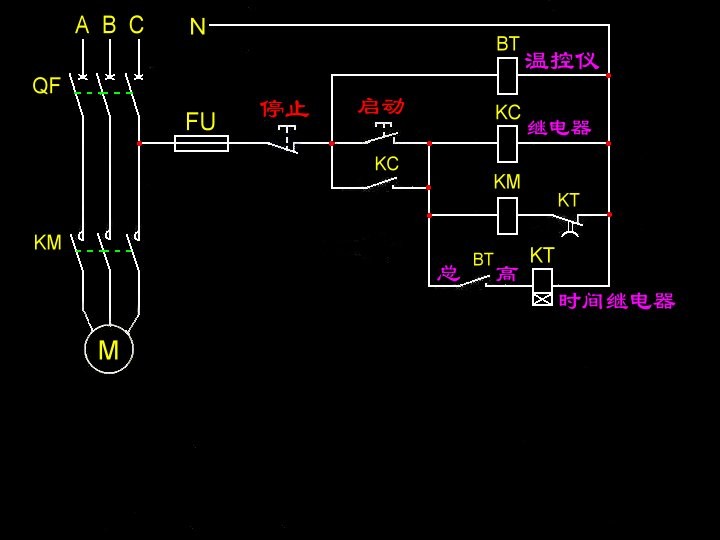 用延时继电器依序启动5个7.5千瓦的电机同时停止可以吗?