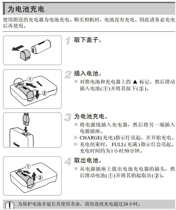 canon相机肿么充电 肿么冲