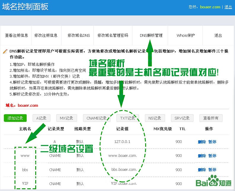 爱名网域名管理