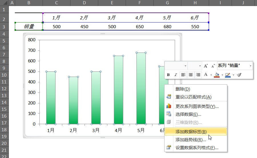 excel 数据系列格式 在哪里