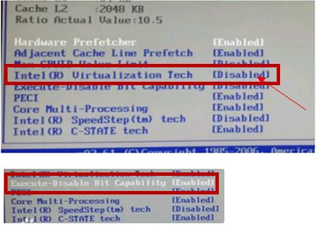 Как включить vt в bios