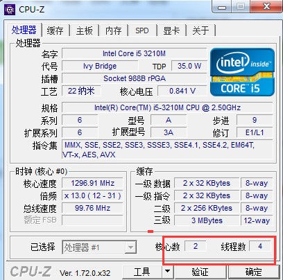 i54210hcpu数与cpu核心数