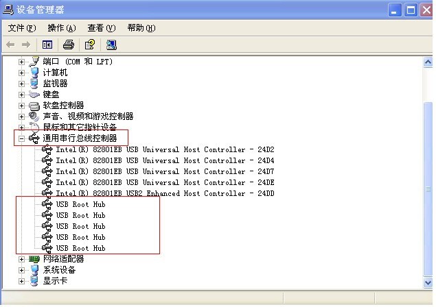 没法识别USB Root Hub 8个端口 第五个 未知USB设备