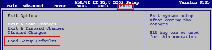 M5a78l le bios setup настройка