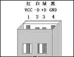 usb的四根线哪两个是电源线?