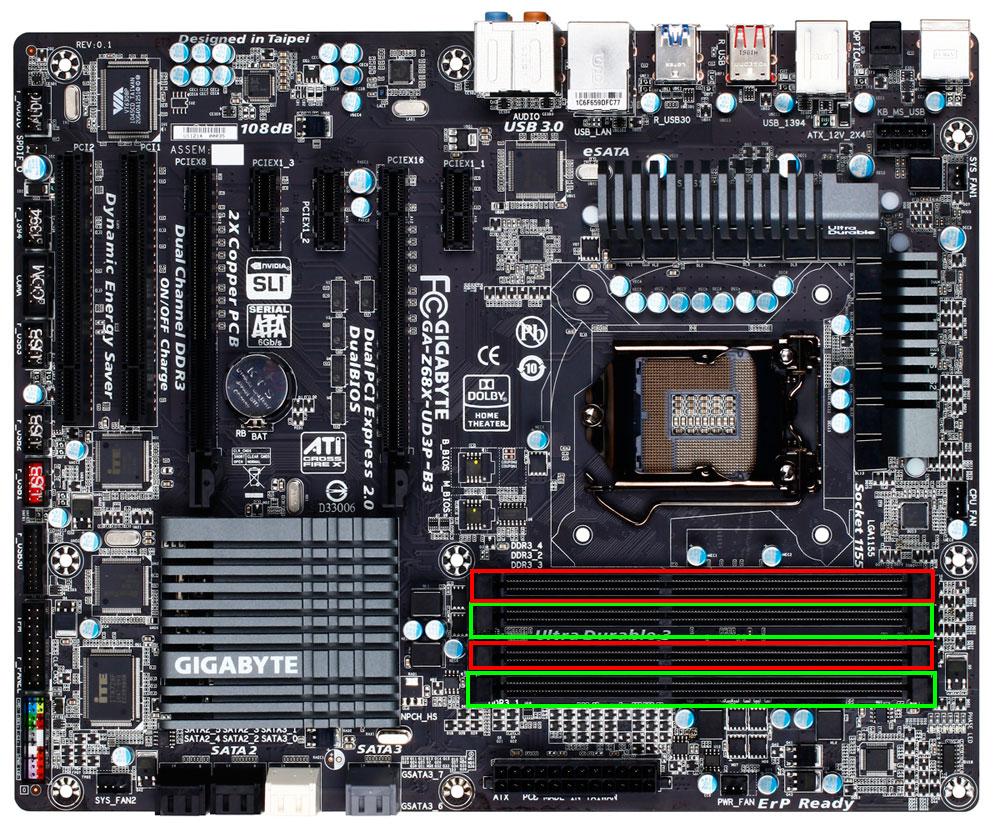 ga-z68x-ud3p-b3主板雙通道存儲空間怎麼插-zol問答