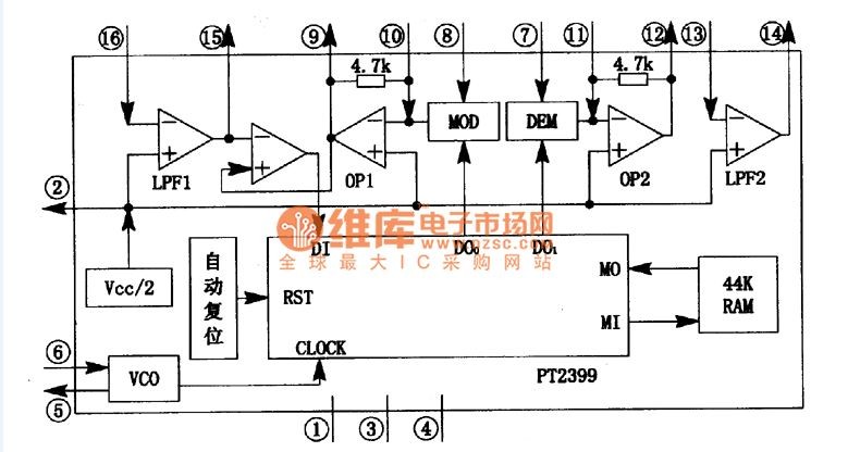 用PT2399做一块混音板应当怎么接电路